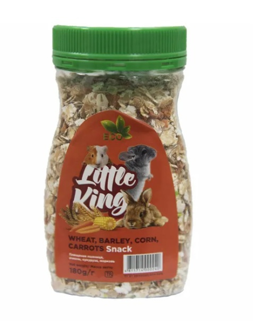Smile King лакомство плющеная пшеница, 180г