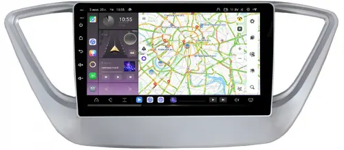 Магнитола для Hyundai Solaris 2 2017-2022, Solaris HS 2024+ - Kuberg QLed, Android 13, Быстрейшая, CarPlay, SIM-слот