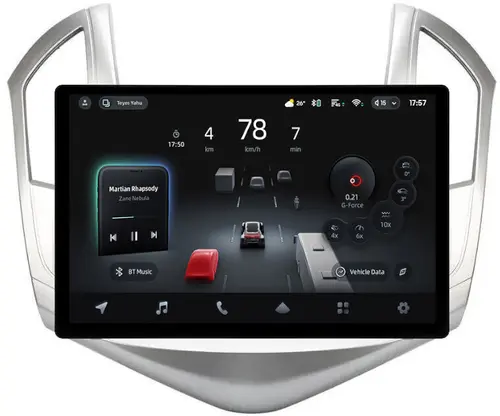 Магнитола для Chevrolet Cruze 1 2012-2015 (рамка серебро) - Teyes CC4-PRO монитор 13" 2K QLED на Android 13, Быстрейшая, Snapdragon 778G, ИИ, CarPlay, DSP, 4G SIM-слот