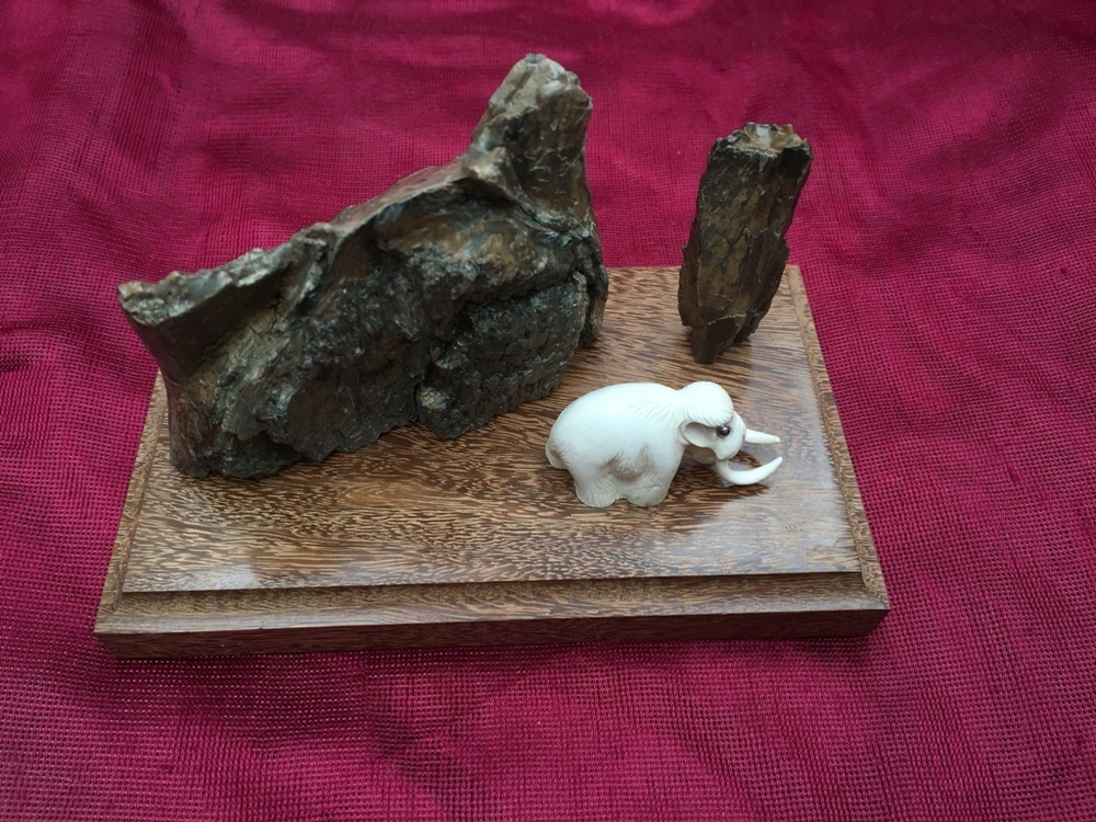 Мамонт у скалы