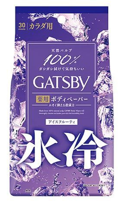 Салфетки - дезодорант для лица и тела охлаждающие Gatsby Body Wipes