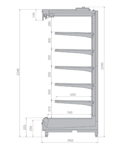 Горка холодильная BRANDFORD VR2240.950 3750