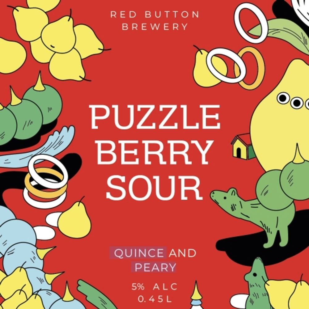 Пиво Рэд Баттон Пазлберри Саур Пиар, Квинси / Red Button Puzzleberry Sour (Peary &amp; Quince) 20л - кег