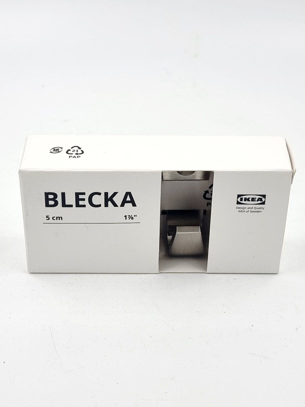 Крючок BLECKA Ikea 4 см никелированный (4 шт. в комплекте) (из Финляндии)