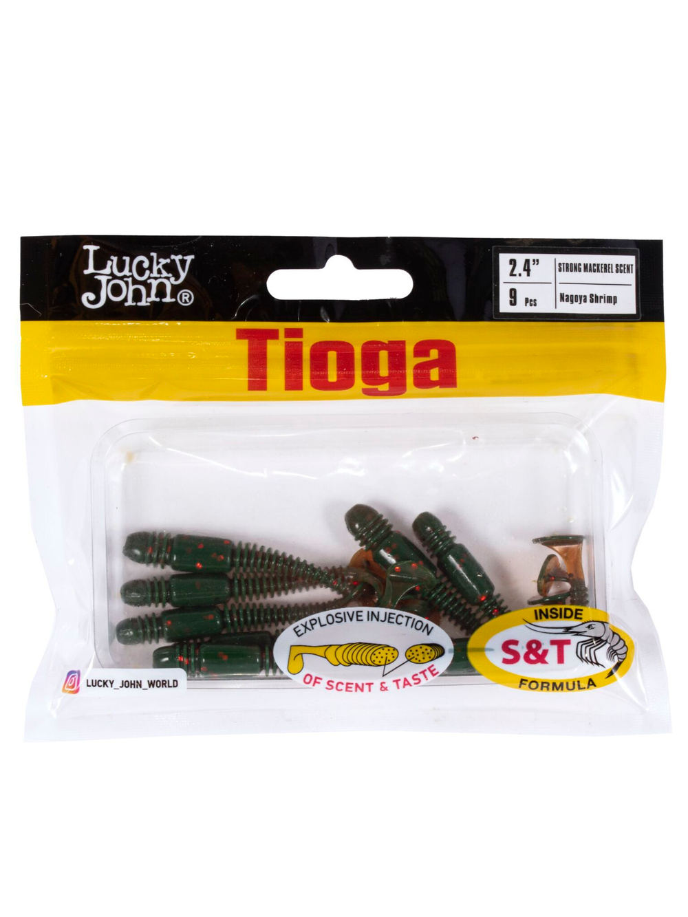 Виброхвосты съедобные LJ Pro Series TIOGA 2.4in (6,2 см), цв. 085, 9 шт.