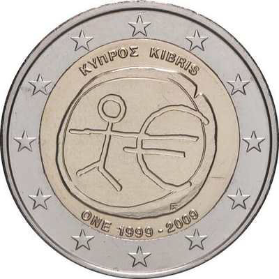 КИПР, 2009, 2 ЕВРО [БИМЕТАЛЛ] [UNC]