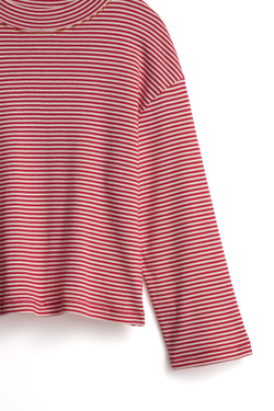 ZARA ФУТБОЛКА В ПОЛОСКУ - LIMITED EDITION, БЕЛЫЙ/КРАСНЫЙ