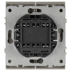 Переключатель ЭРА Arktik 16-1106-07 двойной 10АХ-250В титан | Эра Arktik