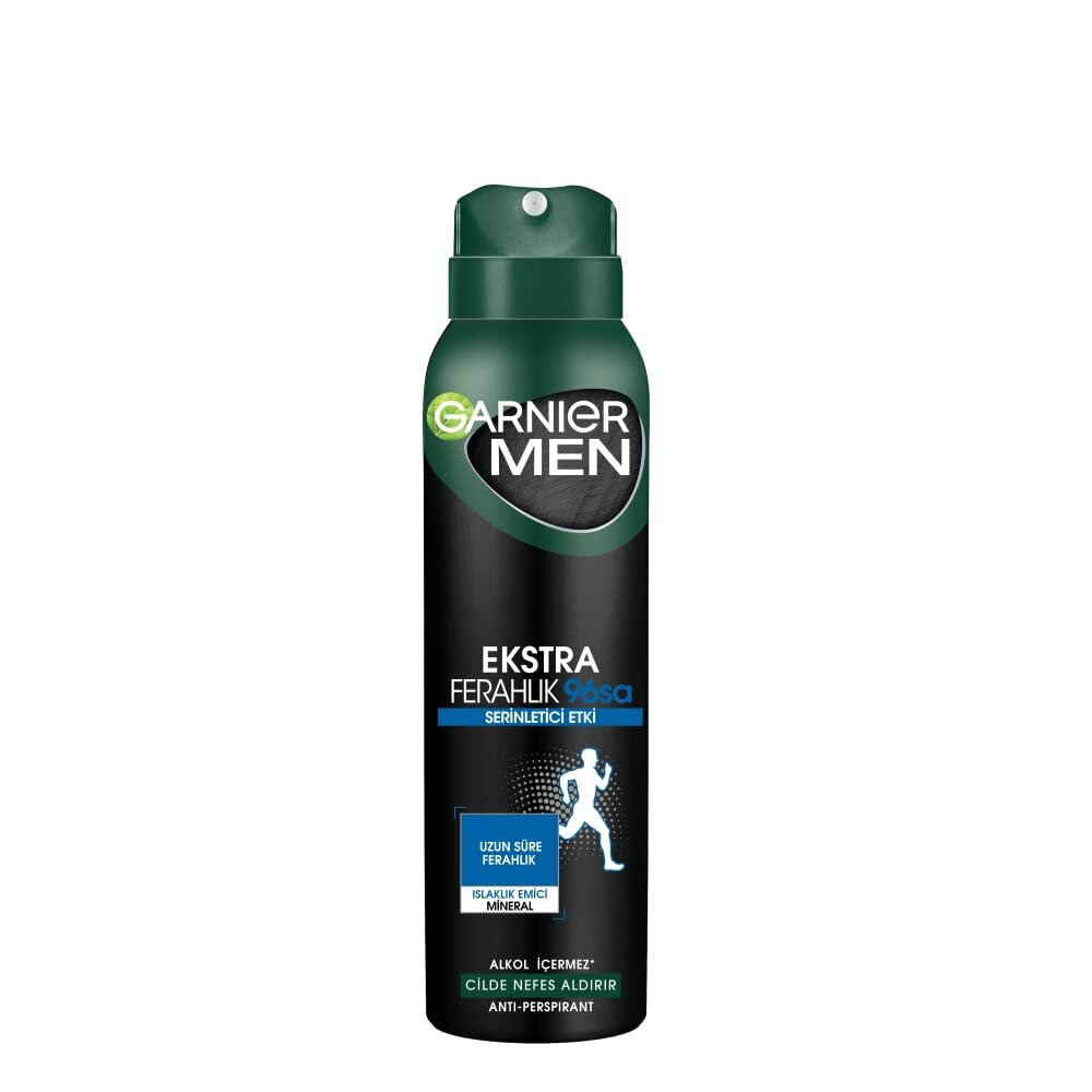 Garnier Men Дезодорант-антиперспирант спрей Extra Fresh 96 ч с охлаждающим эффектом 150 мл (Франция)