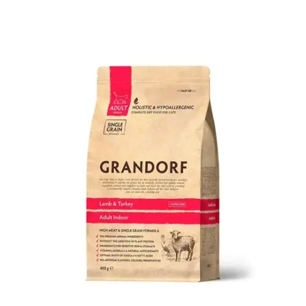 GRANDORF CAT Lamb&Turkey INDOOR 2кг/400гр-1020р