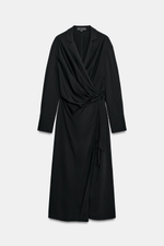АТЛАСНОЕ ПЛАТЬЕ С УЗЛОМ — ZW COLLECTION — ZARA