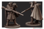 Astra Militarum Гвардеец разведчик с длинным лазганом миниатюра для AOS,Waha, Настольная игра, НРИ, Варгейм, РПГ