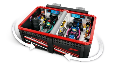 Конструктор LEGO City 60444 Гараж F1 для Mercedes-AMG и Alpine