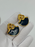 Серьги с синей эмалью Avon
