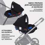 Детская коляска Riko Nano Thermo Ecco 3 в 1 с автокреслом Rant Cruise Black 01 Black (черный)