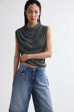 Трикотажный топ с драпировкой - H&M