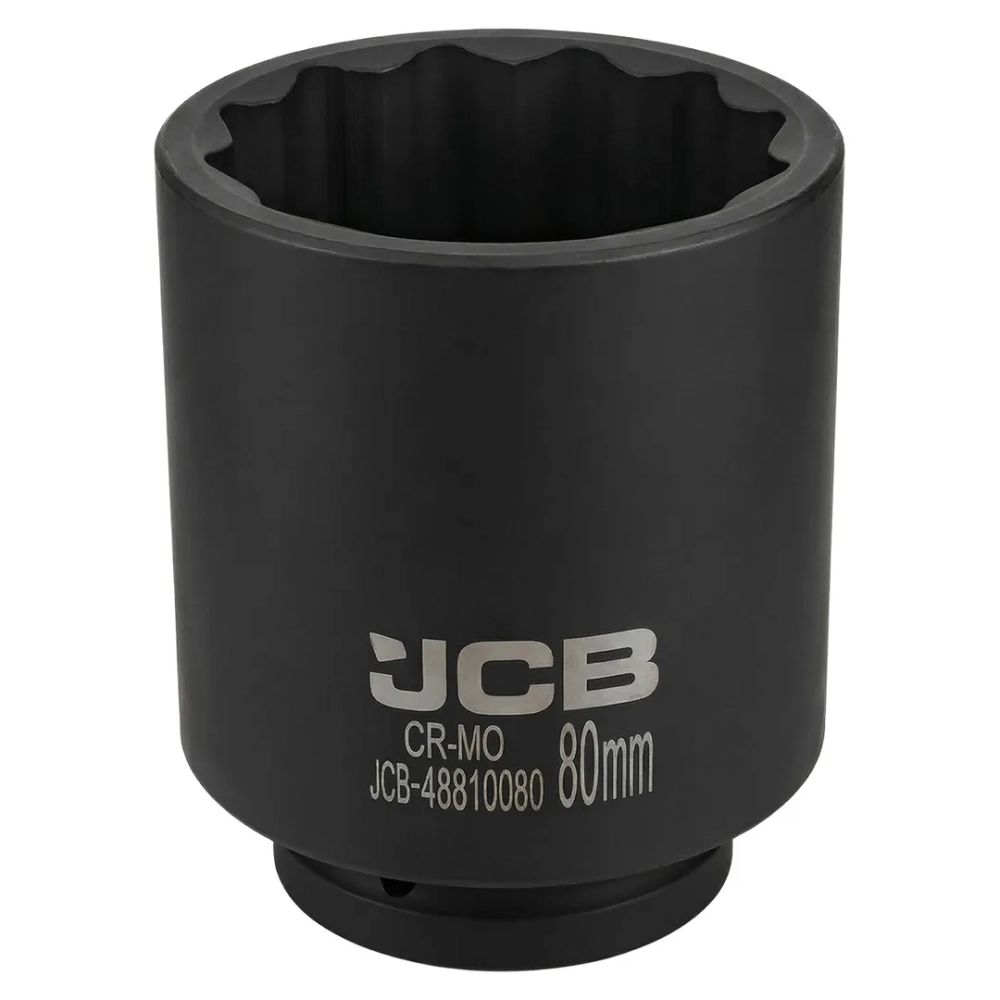 Головка ударная глубокая 80мм (12гр.), 1'' JCB JCB-48810080