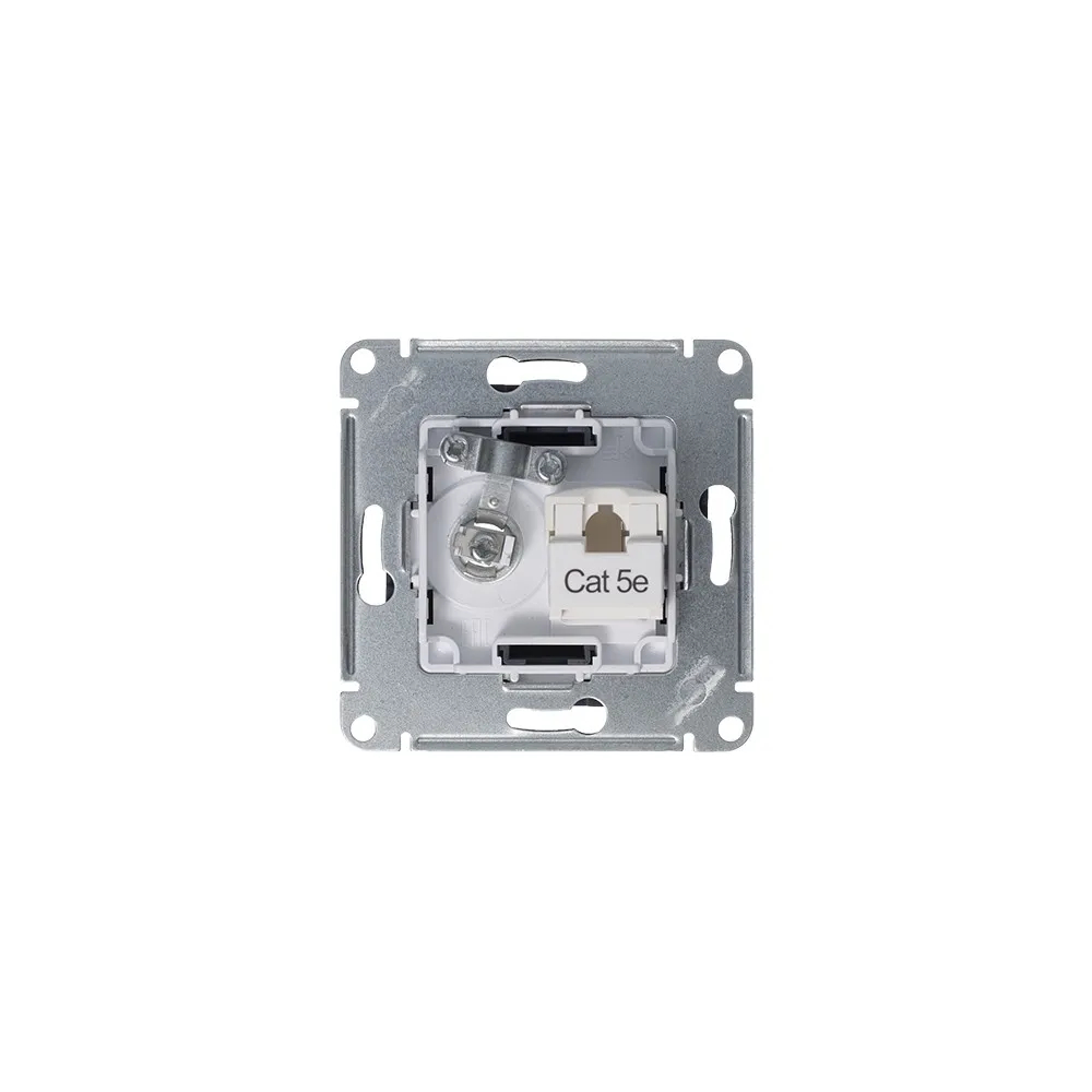 ATLASDESIGN РОЗЕТКА двойная ТВ + компьютерная RJ45 кат. 5e, механизм, ГРИФЕЛЬ