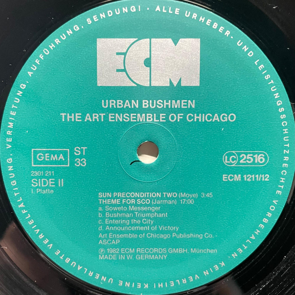 The Art Ensemble Of Chicago ‎– Urban Bushmen 2LP (Германия 1982г.) ECM