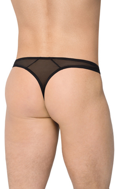 Трусы мужские со вставками из сетки SoftLine черные M/L