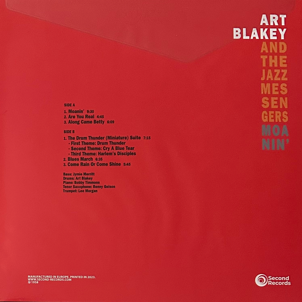 Art Blakey & The Jazz Messengers - Moanin (Европа 2024г.) Red