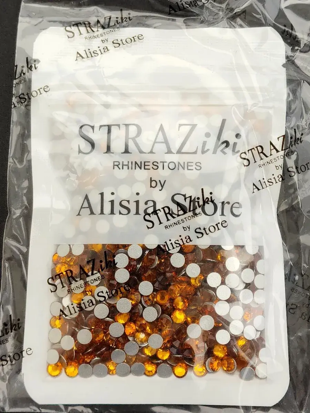 Стразы холодной фиксации стекло ss20 Topaz