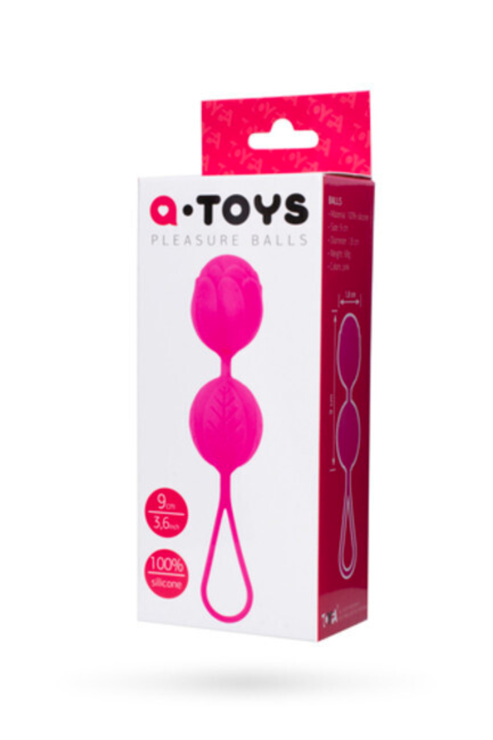 Вагинальные шарики со смещенным центром тяжести Pleasure Balls (ярко-розовый) (Цвет: ярко-розовый)