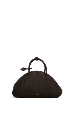 ALAÏA СУМКА С ВЕРХНЕЙ РУЧКОЙ ИЗ НУБУКА, ТЕМНО-КОРИЧНЕВЫЙ