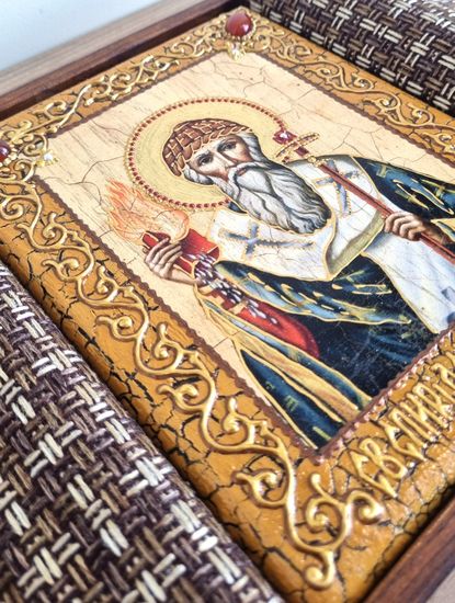 Икона Спиридон Тримифунтский 16х20 см
