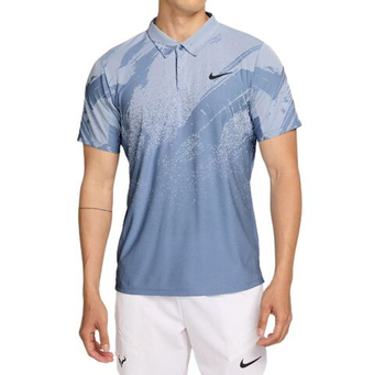Мужское теннисное поло Nike Court Paris Slam Advantage Dri-Fit Tennis - work blue/hydrogen blue/black