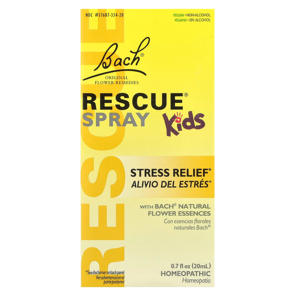 Bach, RESCUE, детский спрей, для снятия стресса, для детей от 2 лет, 20 мл (0,7 жидк. Унции)