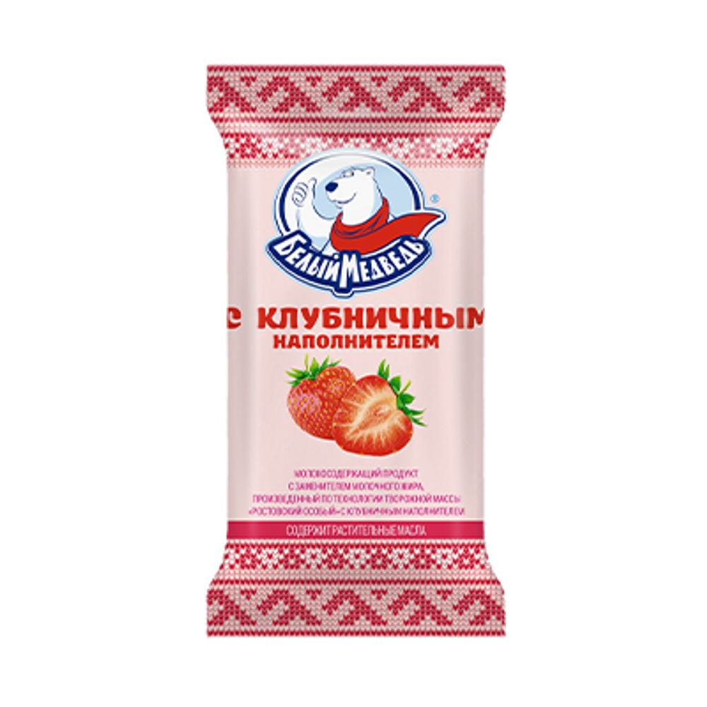 Творожная масса   "Ростовский особый"  180 г   Клубника