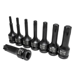 Набор головок-бит TORX ударных 8пр. 1/2''(T30, Т40, Т45, Т50, Т55, Т60, Т70, 80), в кейсе Forsage F-4088MPB