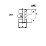 Штуцер FE D12 ORFS 13/16 - 14x1.5