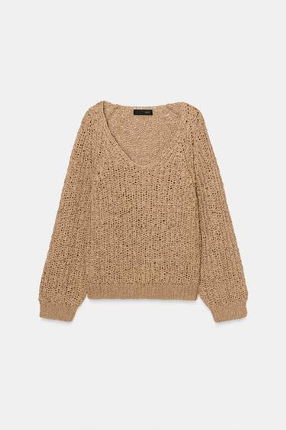 Свитерок из трикотажа с вязаной тесьмой - ZARA