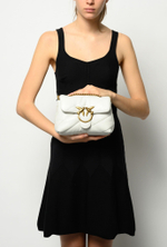 MINI LOVE BAG PUFF MAXI QUILT – white gold