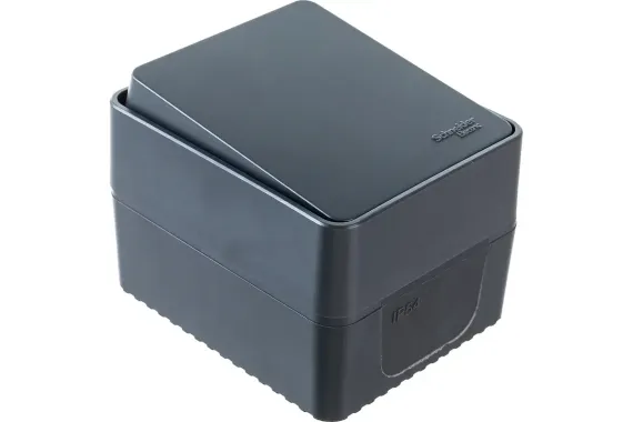Выключатель Systeme Electric ATLASDESIGN PROFI IP54 1-клавишный антрацит 37019