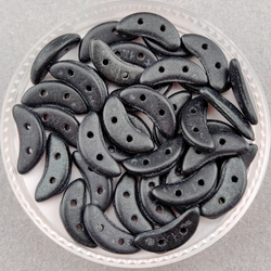 Бусины Crescent 3x10 мм, цвет Темно-зеленый, матовый металлизированный (Metallic Suede Dark Forest)