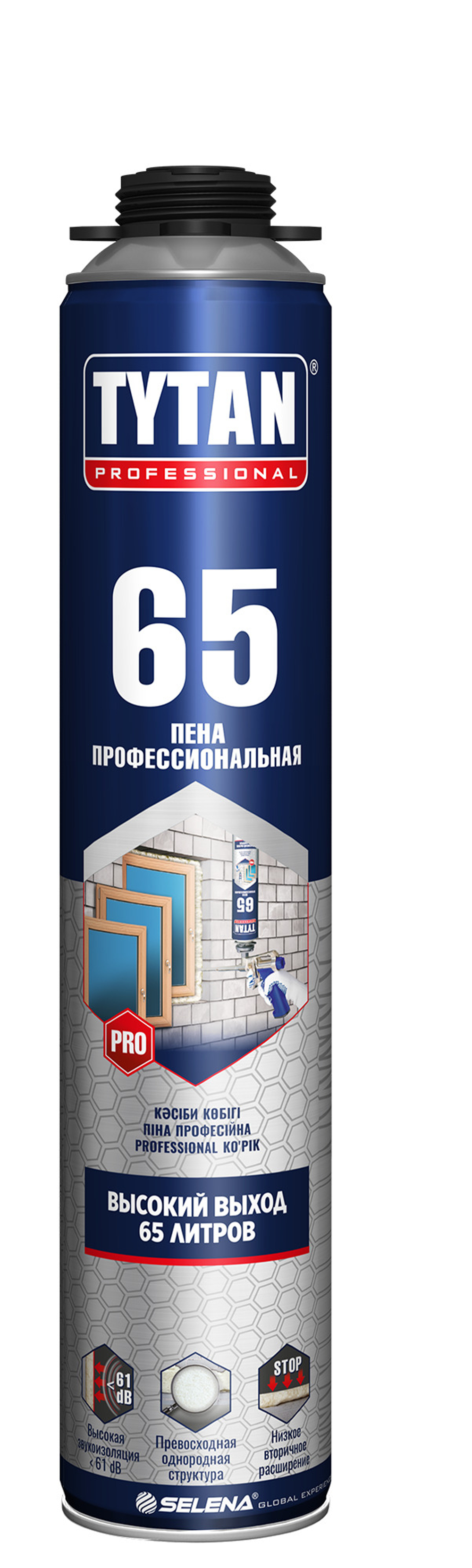 Пена полиуретановая монтажная профессиональная TYTAN Professional 65, 750 мл