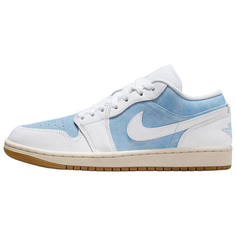 Jordan Air Jordan 1 Denim Cushioning Low top Vintage Basketball Shoes Women's Blue White
