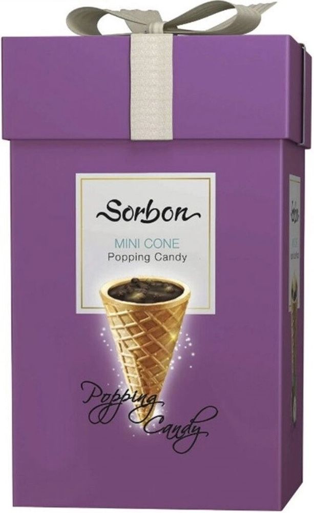 Мини-рожок хрустящий Сорбон Стреляющая карамель / Sorbon Mini Cone Popping Candy 200г