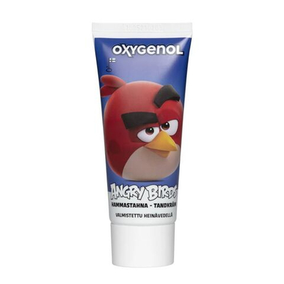 OXYGENOL Детская зубная паста ANGRY BIRDS от 6 лет, с фтором и ксилитом, арбуз 50 мл (1 шт.) (Из Финляндии)