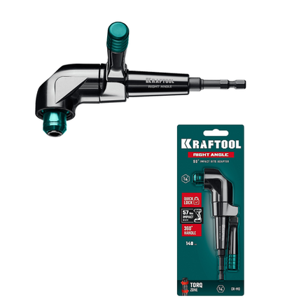 Угловая ударная насадка KRAFTOOL RIGHT ANGLE 140 мм, для монтажа и демонтажа резьбовых соединений 26767