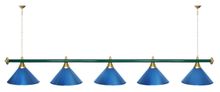 Лампа STARTBILLIARDS 5 пл. (плафоны золотые,штанга золотая,фурнитура золото)