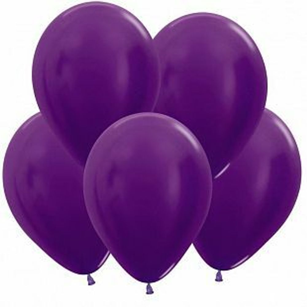 S Шар 5"/13 см металлик (551) фиолетовый (БГ-7)  Изображение2