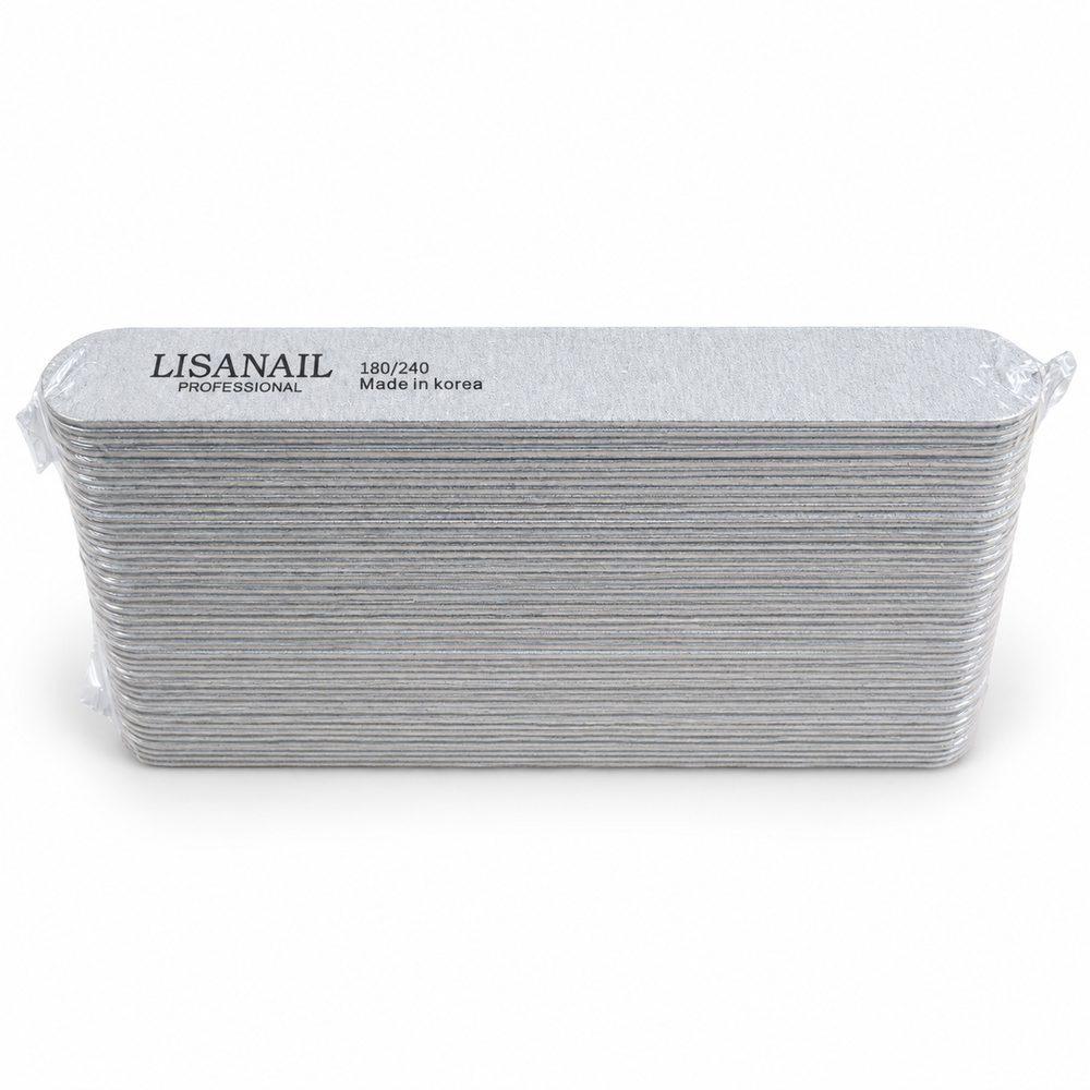 Пилка прямая Lisanail 180/240 17,8см (50шт)