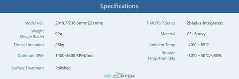 Пропеллер карбоновый P 29x8.7 T-Motor (пара)