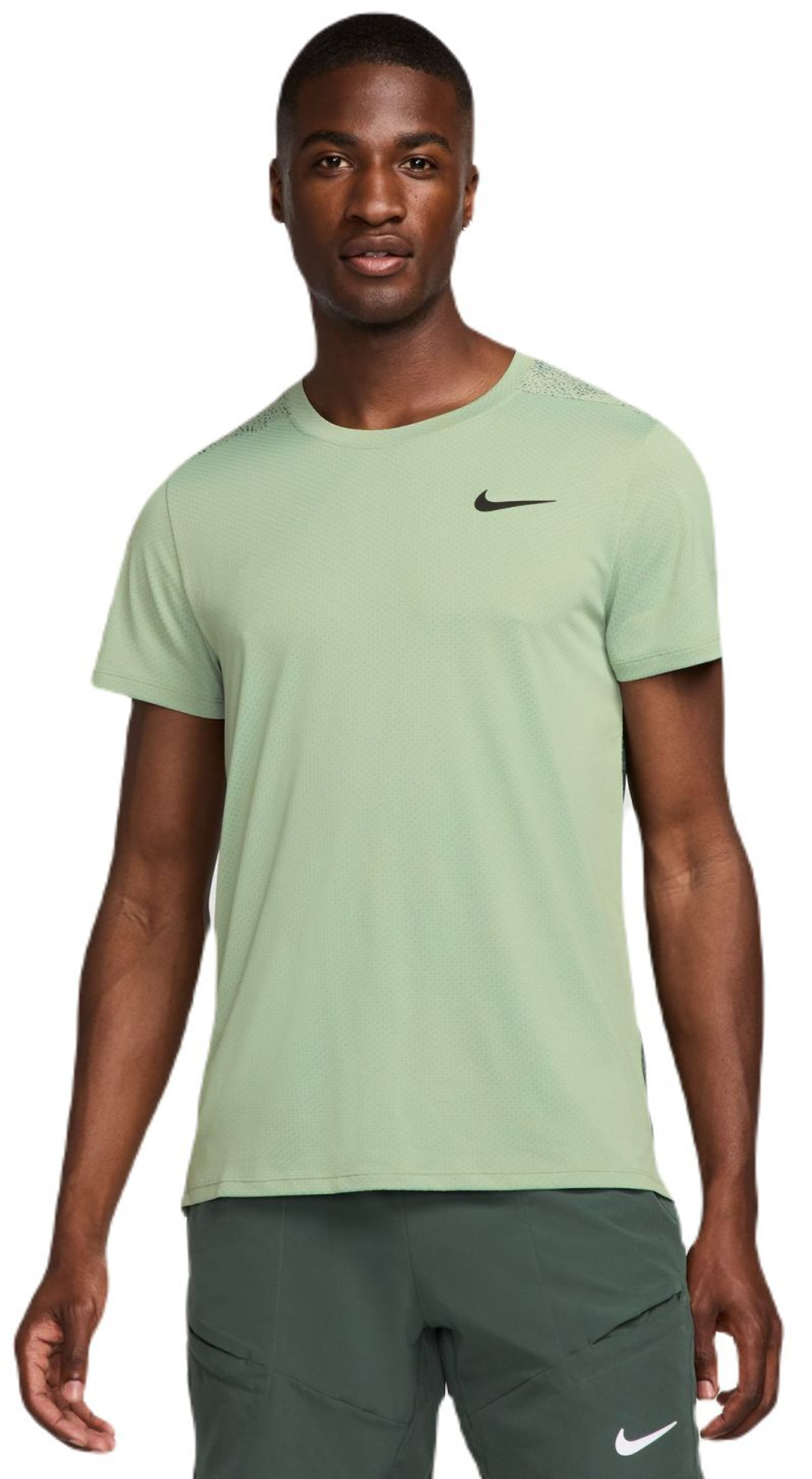 Мужская теннисная футболка Nike Court Slam Dri-Fit Tennis - зеленый