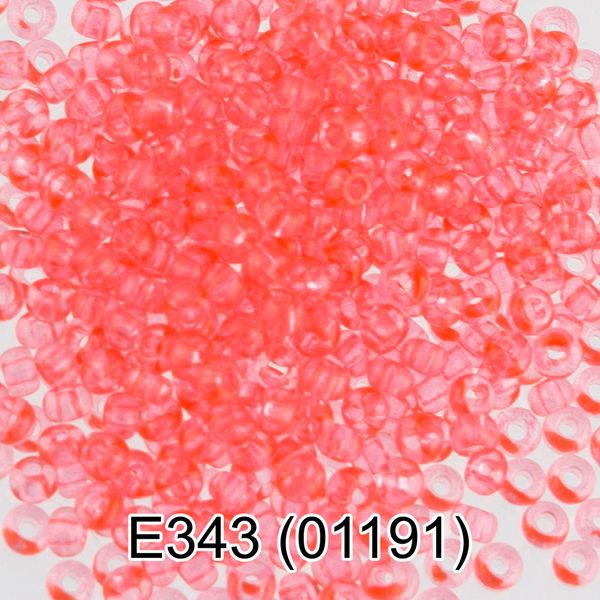 Бисер Gamma 10/0 (2.3 мм), 50 г (10х5 г), E343 яр.розовый, 01191, круглый 5