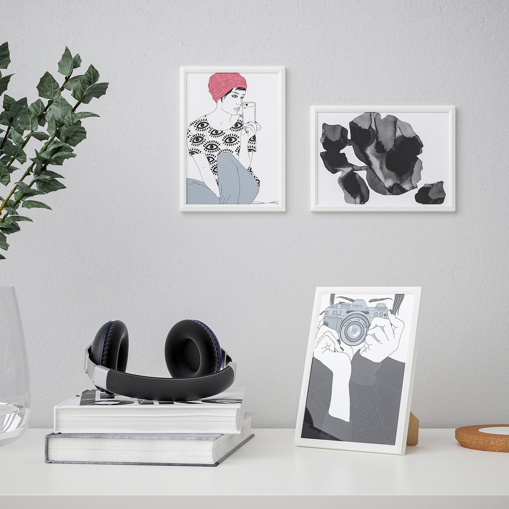 IKEA YLLEVAD  (ИКЕА ЙЛЛЕВАД)  -  Рамка - белая 13x18 см